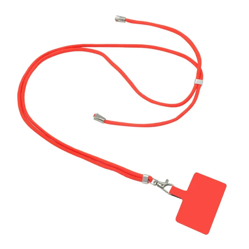 4/2/1Pcs Universal Phone Lanyard With Adjustable Length, Anti-Loss Safety Phone Case With Clip Fastener Oasis Select Red PU