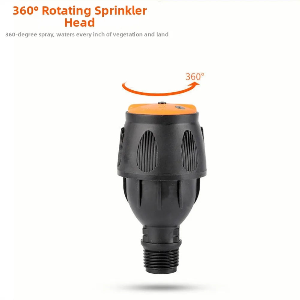 Black 550L/H Rotary Sprinkler Head 360 Degree Rotation 1/2 Inch Male Connector For Garden Lawn Agriculture Irrigation System Oasis Select