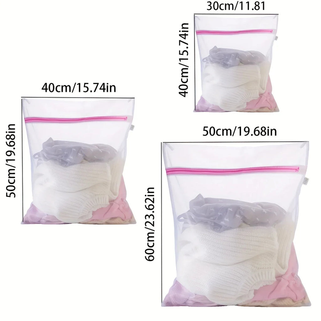 Lead-free Fine Mesh Laundry Bags with Sturdy Zipper for Delicates 3 Durable Laundry Wash Bags Protect Clothes in Washing Machine Oasis Select