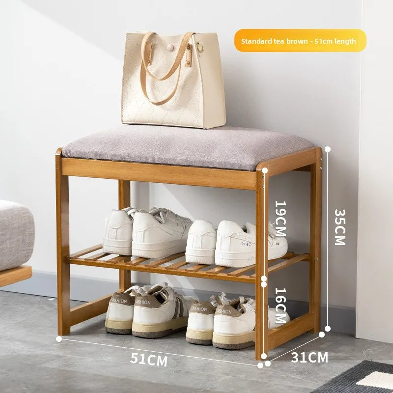 Shoe cabinet with hanger integrated floor-to-ceiling bedroom, simple coat rack at the entrance of the home entrance Oasis Select Brown 51
