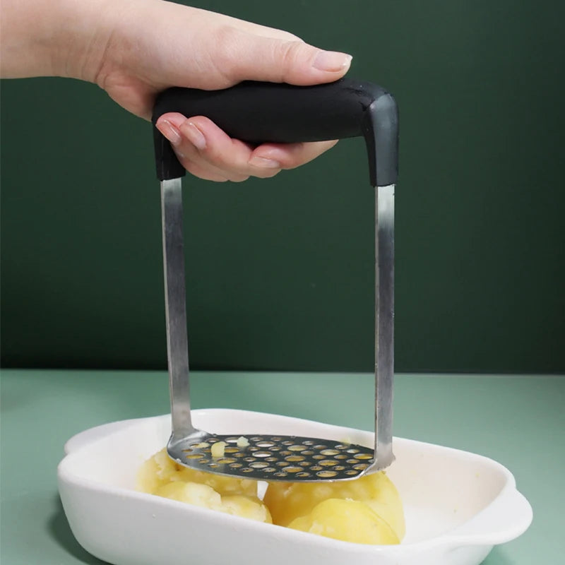 Stainless Steel Potato Pusher Pressed Potato Masher Ricer Puree Fruit Juice Maker Smooth Mashed Potatoes Crusher Kitchen Gadget Oasis Select