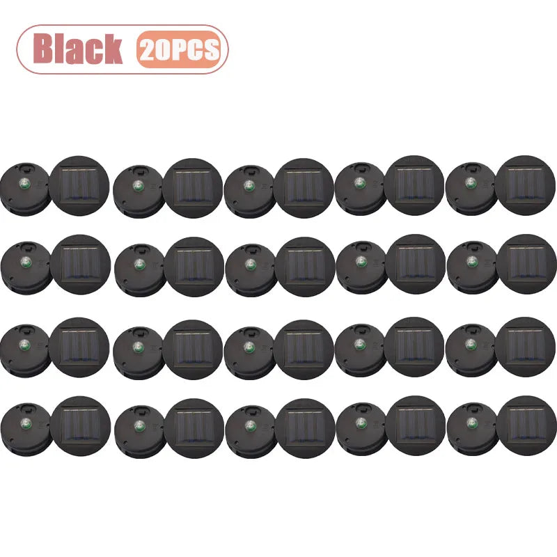 1-20PCS Solar Projection Lamp Accessories Waterproof Replaceable Hollow Pattern Light Cover Decorative Lamp Shade Replacement Oasis Select Black-20PCS