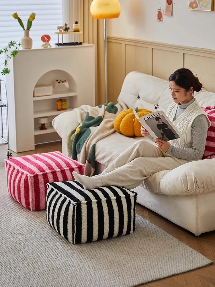 Pu Tuan sitting cushion on the ground, living room sitting cushion, household low stool, shoe changing stool, tatami small stool Oasis Select