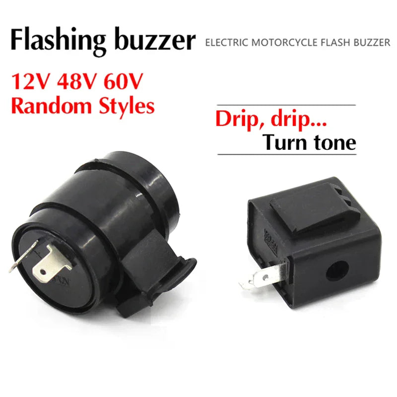 Hot Sale Flasher Relay Turn Signal DC 12V 48V 60V 2Pins Buzzer Beep Flasher Relay Blinker Indicator Flashers Turn Light Signals Oasis Select