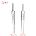 German Ultra-fine No. 5 Cell Pimples Blackhead Clip Tweezers Beauty Salon Special Scraping & Closing Artifact Acne Needle Tools Oasis Select 2pcs-C set