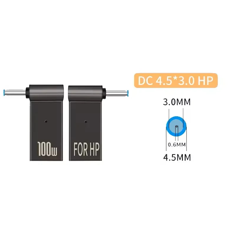 100W USB-C to DC Laptop Charger Adapter for Dell HP Asus Lenovo USB-C Laptop Adapter Oasis Select 4.5-3.0mm (for Hp)
