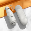 Solid Color Portable Capsule Umbrella Dual Use Sunshade And Rain Protection for Women Small Size Oasis Select berge 6K iron