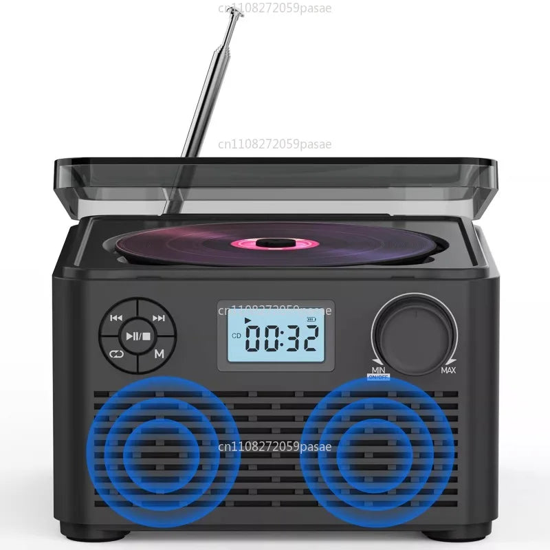 Retro CD Player Bluetooth FM Radio | Disc Album Home Gift