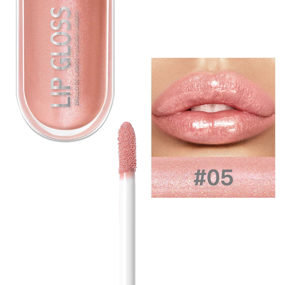 USHAS 12-Color Glitter Lip Gloss – Metallic & Moisturizing