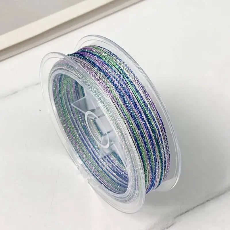 0.4MM Segment Dyed Starry Sky Thread 6-Strand Gradient Woven Rope DIY Bracelet Necklace Woven Iridescent Color Thread Oasis Select C60 0.4mm 50m