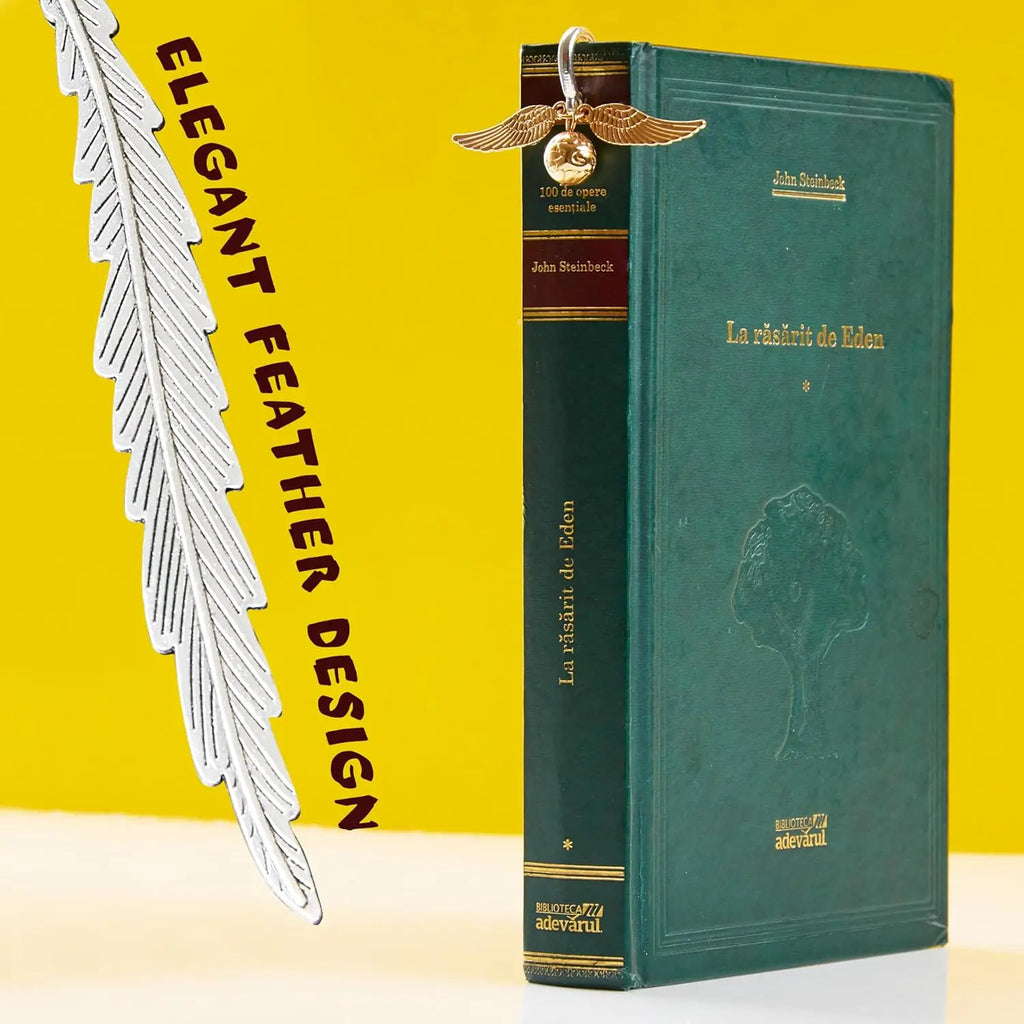 Magic Academy Metal Bookmark with Ornament Golden Snitch Hogwarts Reading Gift Christmas Stocking Book Lover Gift (Silver/Gold) Oasis Select