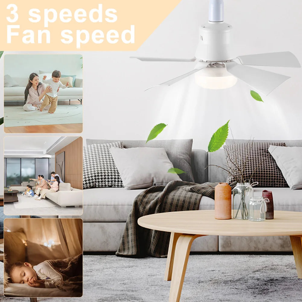 40W E27 LED Ceiling Fan Light – Remote Control, 3 Speeds Ceiling Fan Light Oasis Select