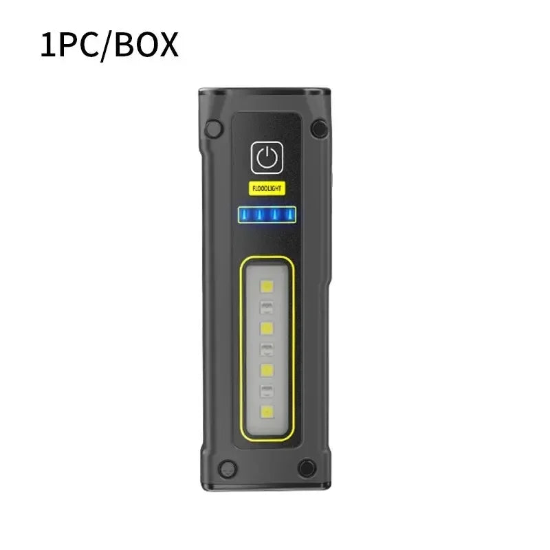NEW Design Super Bright LED Source Work Lamp with Magnet Alarm SOS Key Chain Power Bank Waterproof Emergency Flashlight Oasis Select STD01 Gray