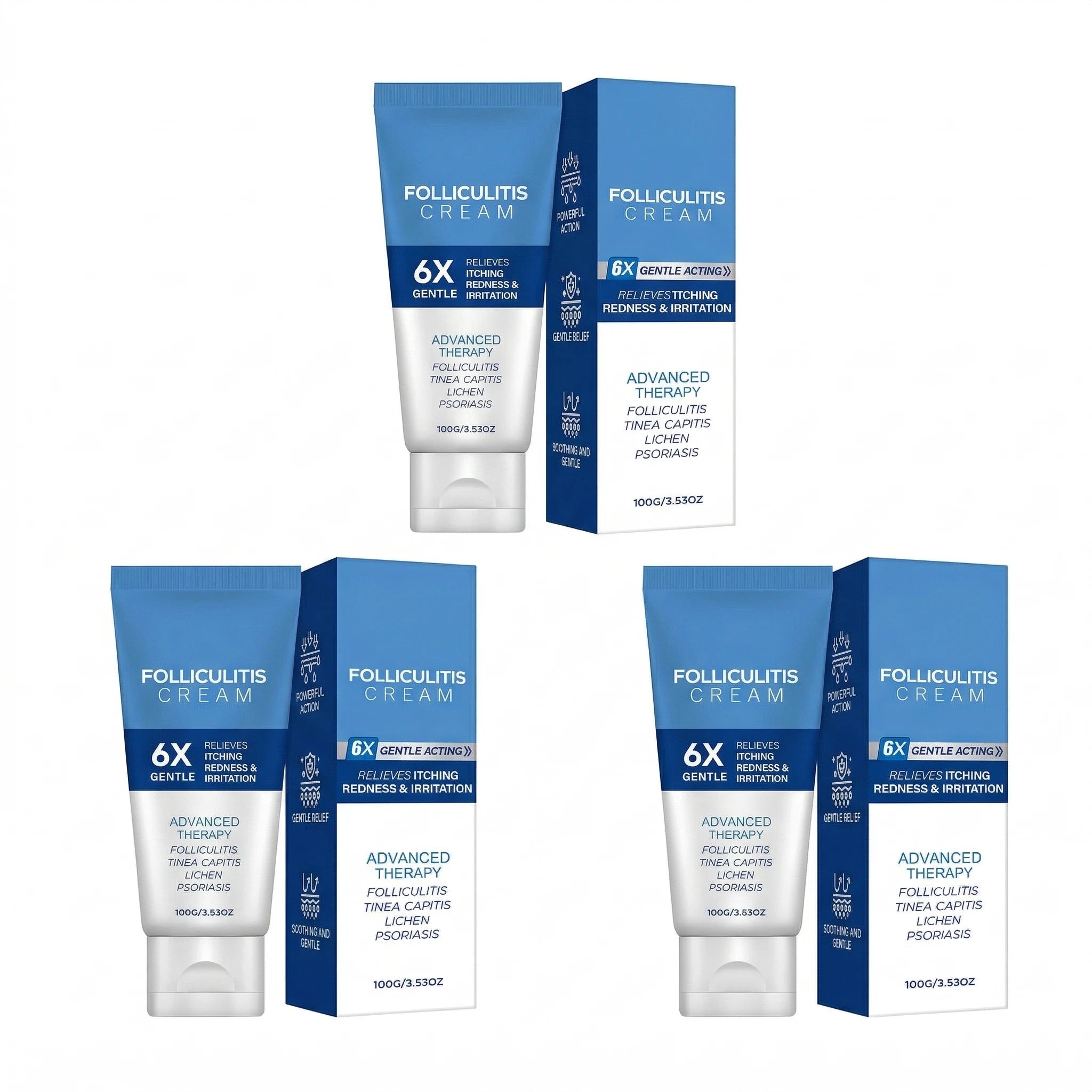 Folliculitis Cream Reduce Redness Relieve Itching Soothing Stimulating Herbal Gentle Smoothing Nourishing Care Cream Oasis Select 3pcs