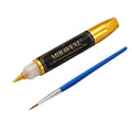 Headstone Paint Touch-Up Set - Professional Gold Ink Restoration Marker & Fine Brush For Memorial Engraving and Lettering Oasis Select 1 sets