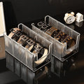 Plastic Belt Organizer Large Capacity Divided Storage Shelf for Wardrobe Makeup Bathroom Transparent Dustproof Multiuse Hanging Oasis Select 2pcs