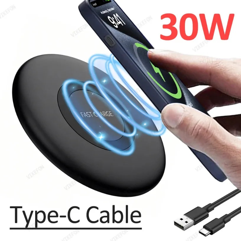 For Samsung QI Wireless Fast Charger Pad For Galaxy S20 S21 S22 S23 S24 S10 S9 S8 Plus Note 20 Ultra 10 9 8 Z Flip Fold 6 5 4 3 Oasis Select