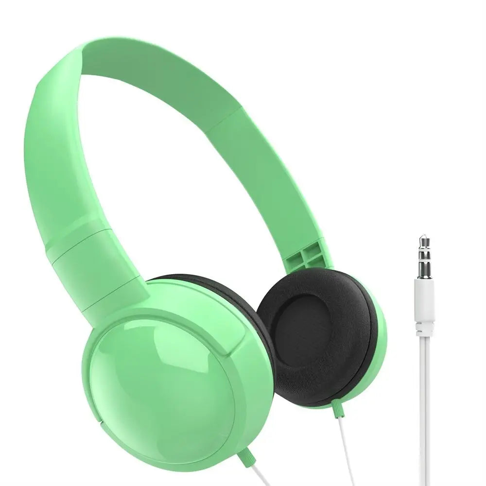 Music Earbuds Over Ear Wierd Headphones HiFi Stereo Music Stereo 3.5mm Headset Adjustable Audio Bass Macaron Headphone Tablet Oasis Select Green