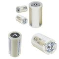 4-Pack AA to D Battery Adapter Converter Case | Translucent