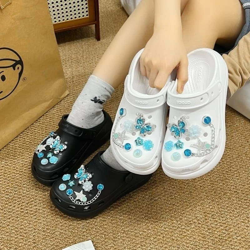 Butterfly Fashion Shoe Accessory Set, decorative shoe buckles, removable, suitable for sandals and flip-flops. Oasis Select