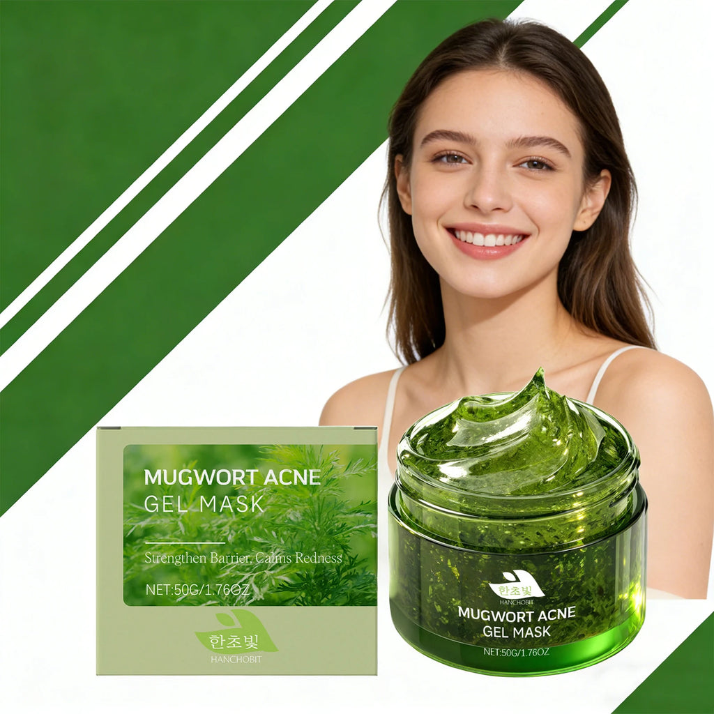 Mugwort Acne Gel Mask Anti Acne Redness Relief Gentle Exfoliation Oil Control Cleansing Pores Improve Dullness Skin Care Oasis Select