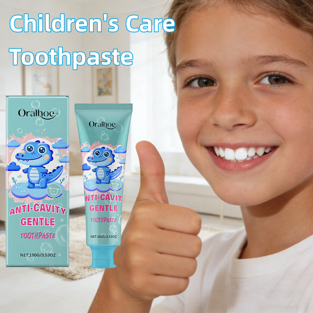 ORALHOE Children's Mint Flavored Toothpaste Oral Hygiene Fresh Breath Prevent Tooth Decay Protect Gums Tooth Nourish Toothpaste Oasis Select