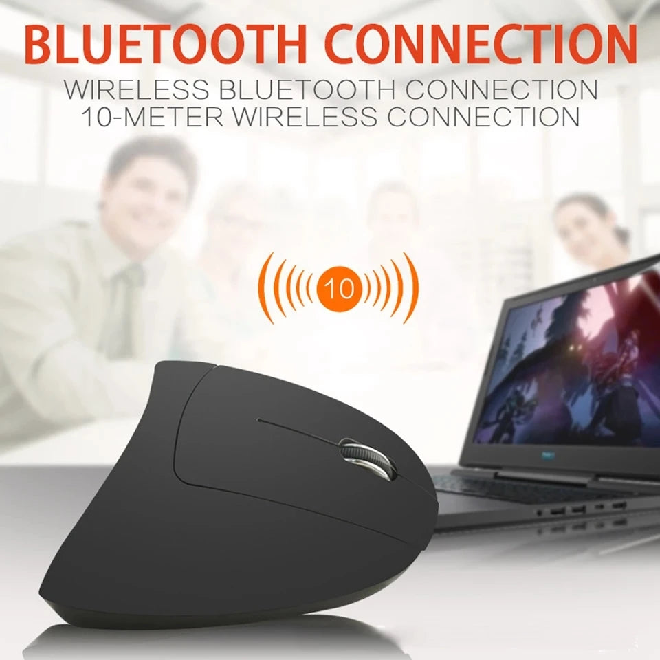 Vertical Ergonomic Wireless Mouse – 2.4GHz USB 1600 DPI 6 Button