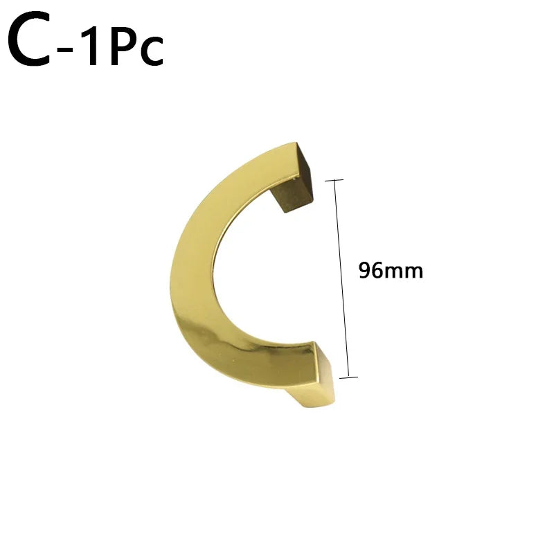 European Modern Minimalist Semi-Circular Knob Zinc Alloy Cabinet Drawer Shoe Door Pull Furniture Handle Oasis Select C-96mm