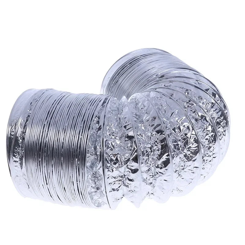 4 Inch 100mm Ventilator Pipe PVC Aluminum Tube Air Ventilation Hose Flexible Exhaust Duct 3/2M System Vent Bathroom Oasis Select