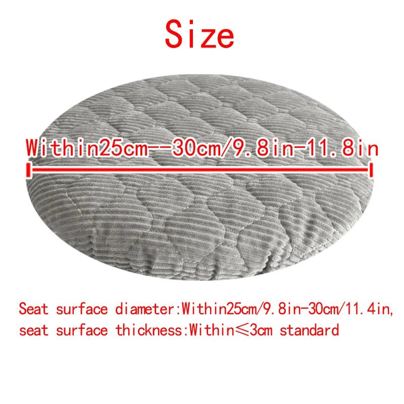 2pcs Thick Soft Round Stool Covers,Elastic Seat Cushions for Wood Iron Stool 25-30cm,Washable All-Season Chair Cover Dining Room Oasis Select