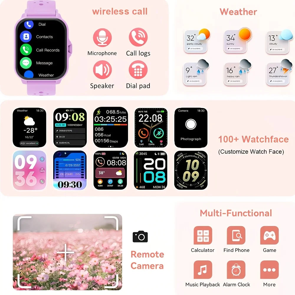 ERUN Smartwatch – Call/SMS, Music Control & Fitness Tracker