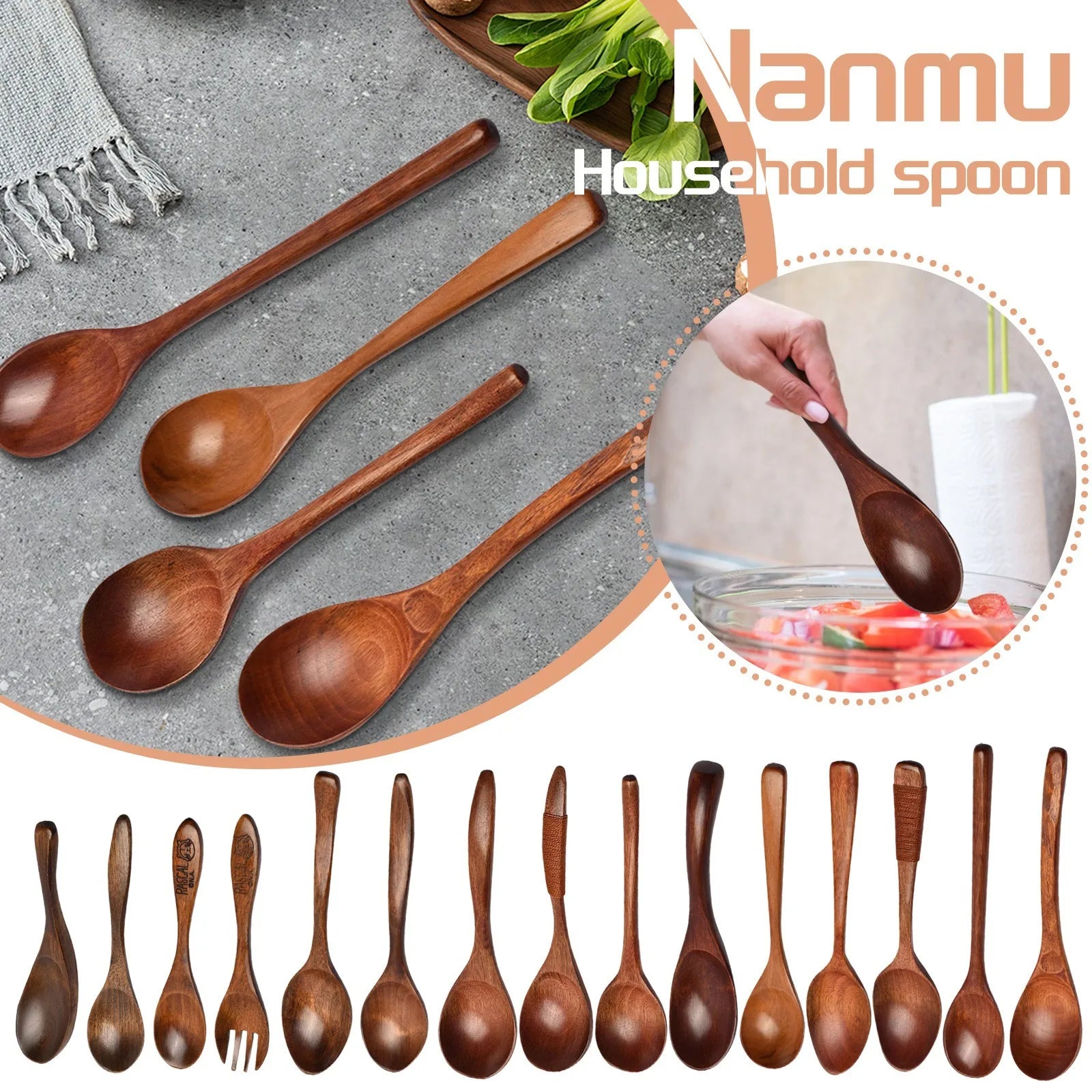 Japanese Wooden Spoon – Long Handle Ramen & Baby Spoon Wooden Kitchen Spoon Oasis Select