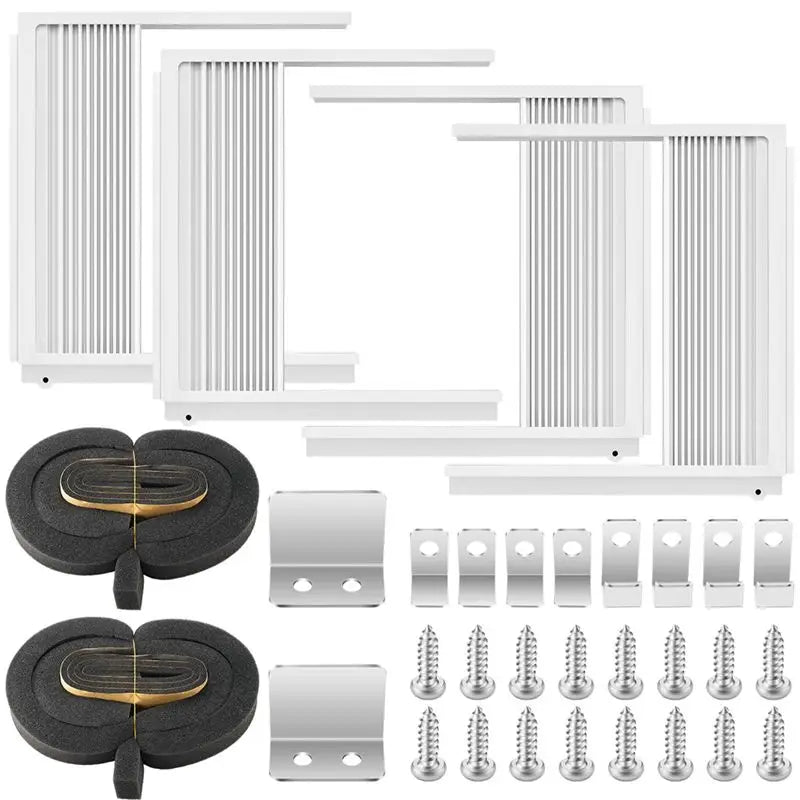 LIKE WISH Window AC Side Insulation Panels With Adjustable Frame For 5000 To 20000 BTU Units Oasis Select White