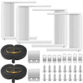 LIKE WISH Window AC Side Insulation Panels With Adjustable Frame For 5000 To 20000 BTU Units Oasis Select White