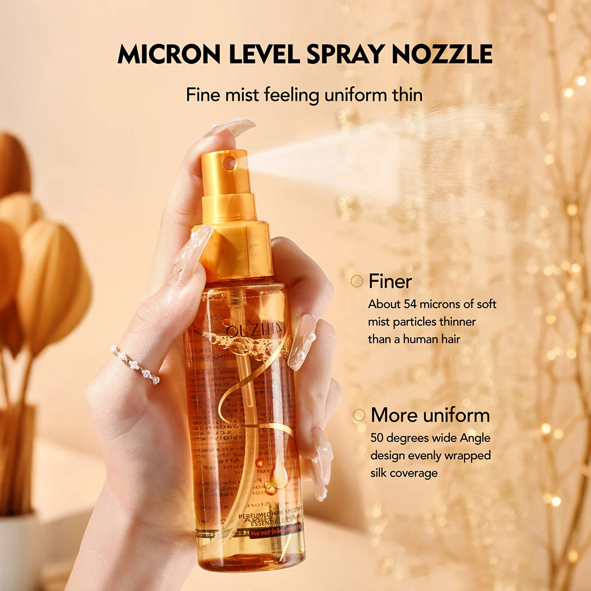 Fragrance Hair Care Essential Oil Spray, Fragrance Hair Conditioner, Smooth Hair Care Essential Oil to Prevent Frizz, Moisturizing and Nourishing, Long-Lasting Fragrance Hair Care Essential Oil Spray 100Ml/Bottle-1 Bottle Oasis Select