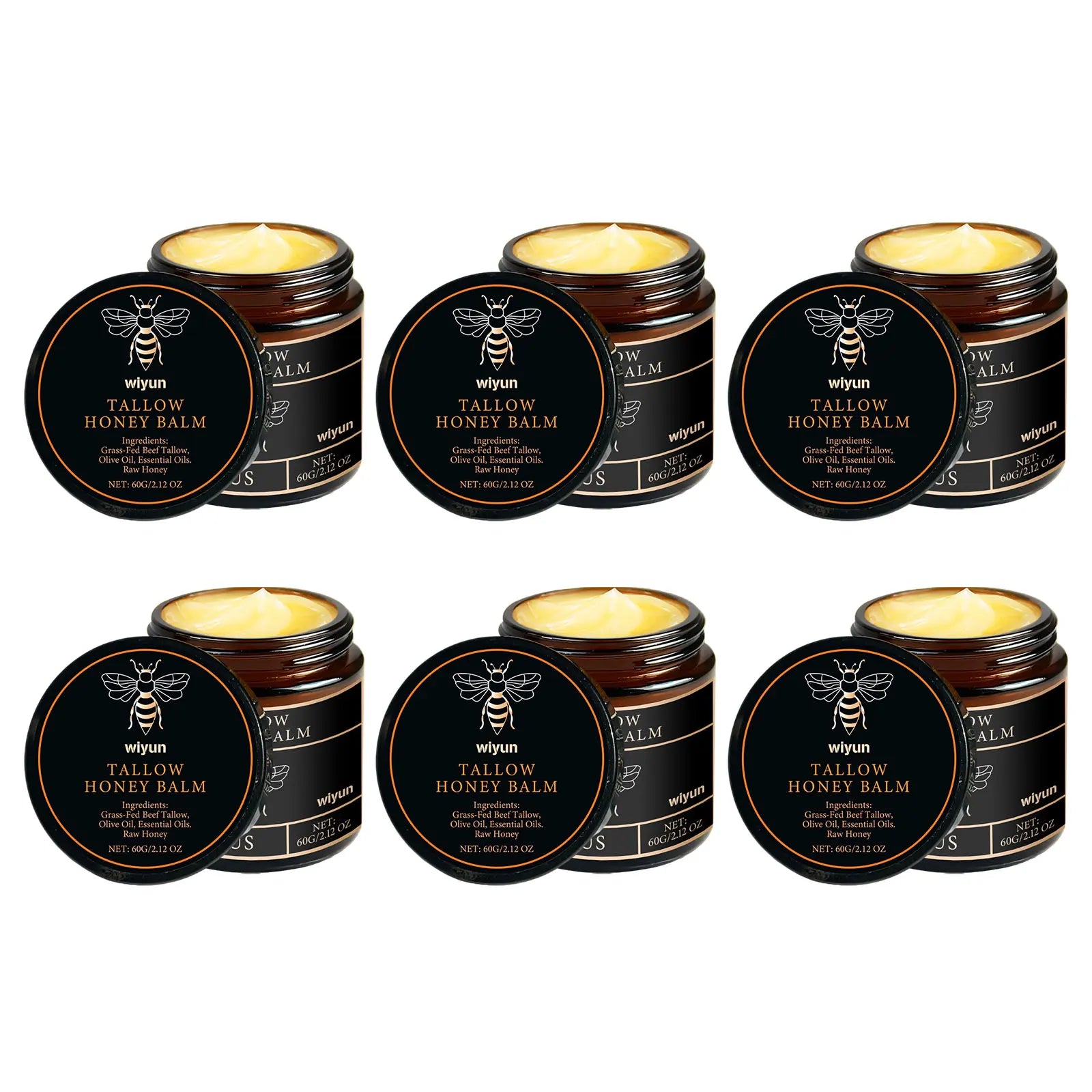 Organic Grass-Fed Beef Tallow Balm with Raw Honey Moisturizer Tallow Moisturizing Balm Oasis Select 360g