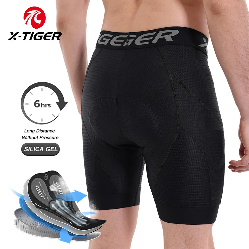 X-TIGER Cycling Shorts Breathable Mesh Cycling Underwear Gel Pad Shockproof MTB Bike Shorts Bicycle Underwear Oasis Select
