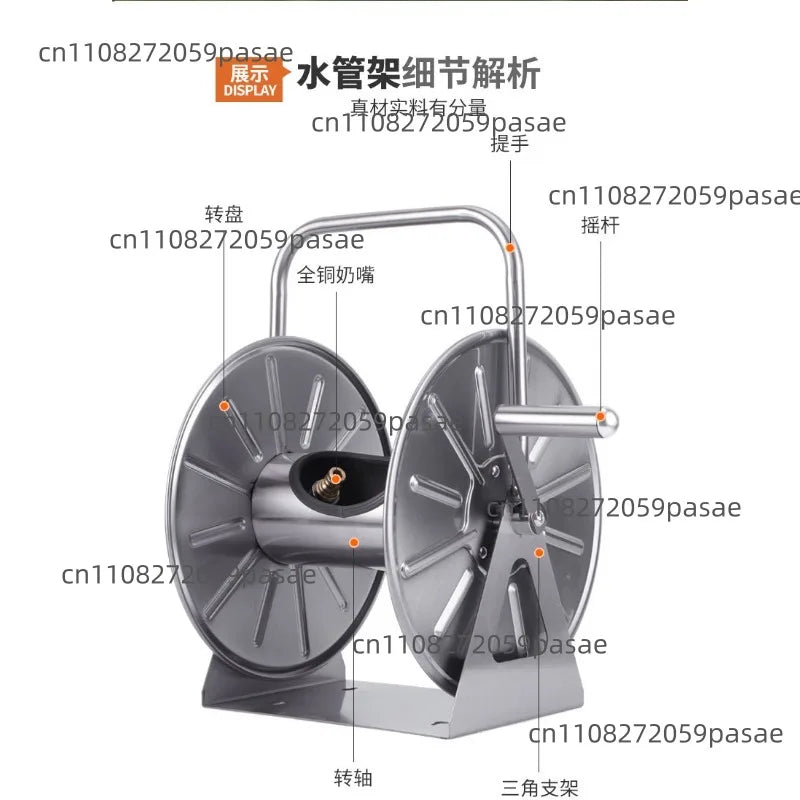 Gardening Water Pipe Storage Rack Stainless Steel Storage Set Household Watering Artifact Soft Coil Pipe Water Pipe Car Bonsai Oasis Select