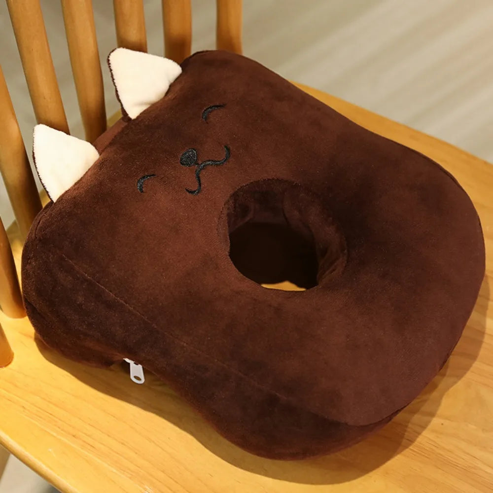 Cartoon Animal Nap Pillow – Soft Ring Desk & Travel Rest Pillow