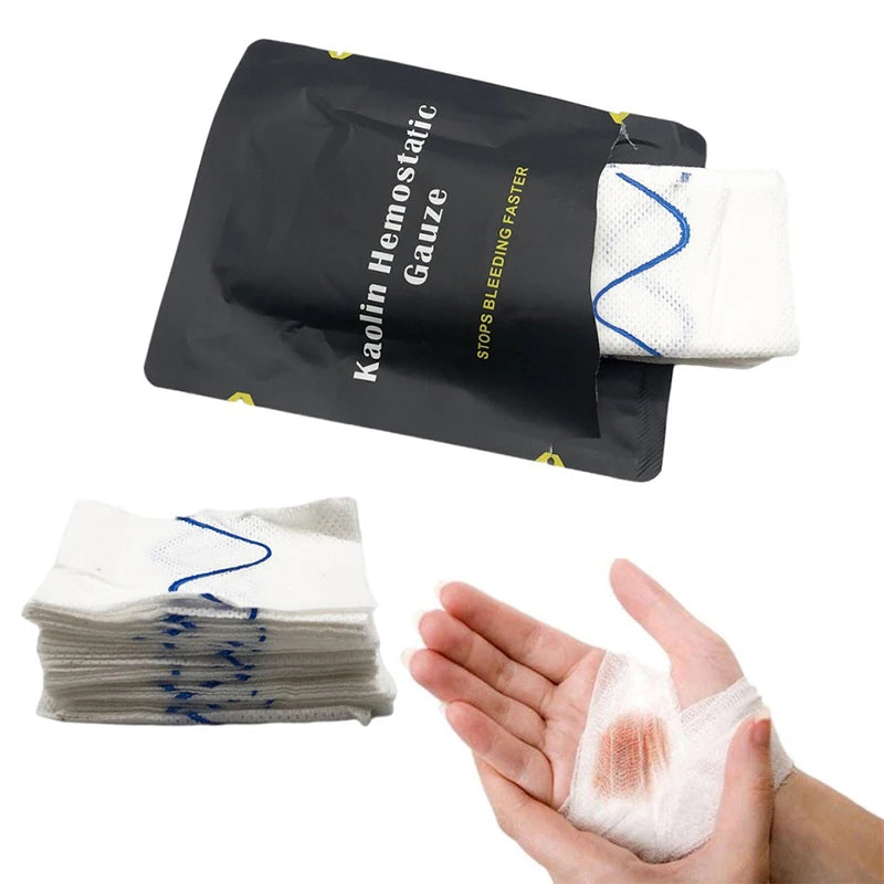 Hemostatic Kaolin Gauze Combat Emergency For Tactical Military First Aid Kit Medical Wound Dressing Oasis Select