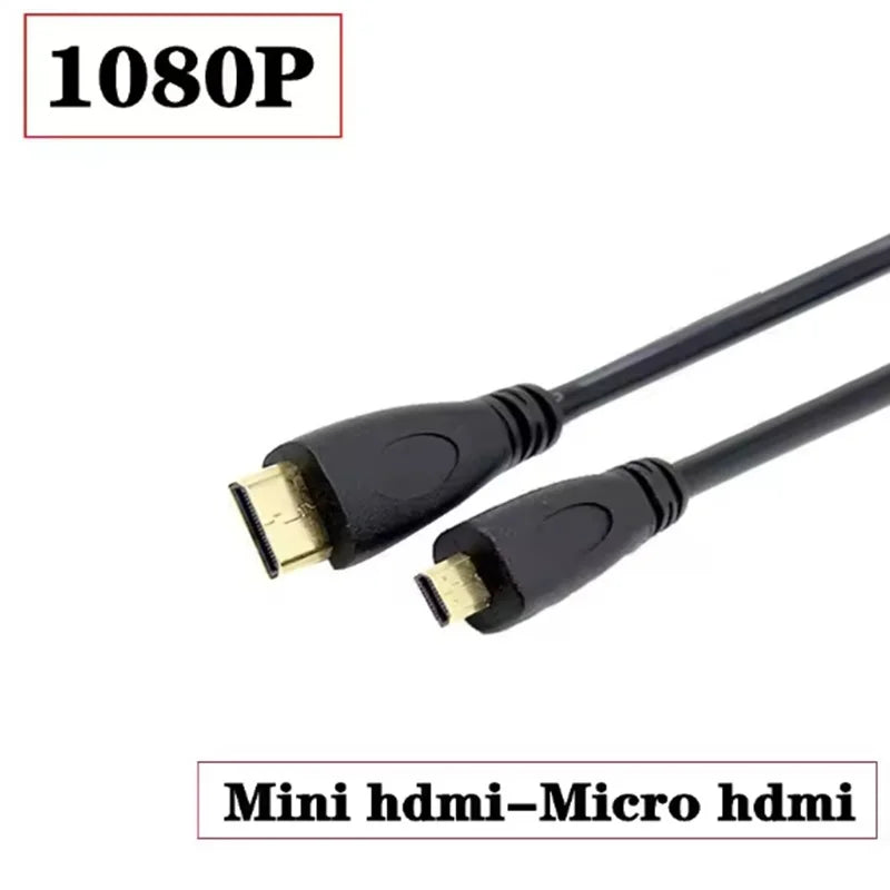4k Mini HDMI Compatible To Micro HDMI Compatible Male HD Data C To D Mobile Computer High-Definition Tablet Connection Cable Oasis Select