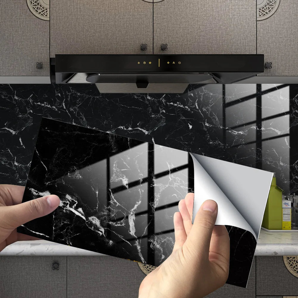 Imitation Marble Grain Tile Paste Thick Cover Crystal Film Decorative Renovation Wall Paste Wallpaper Wall Stickers Oasis Select DLS059 32pcs