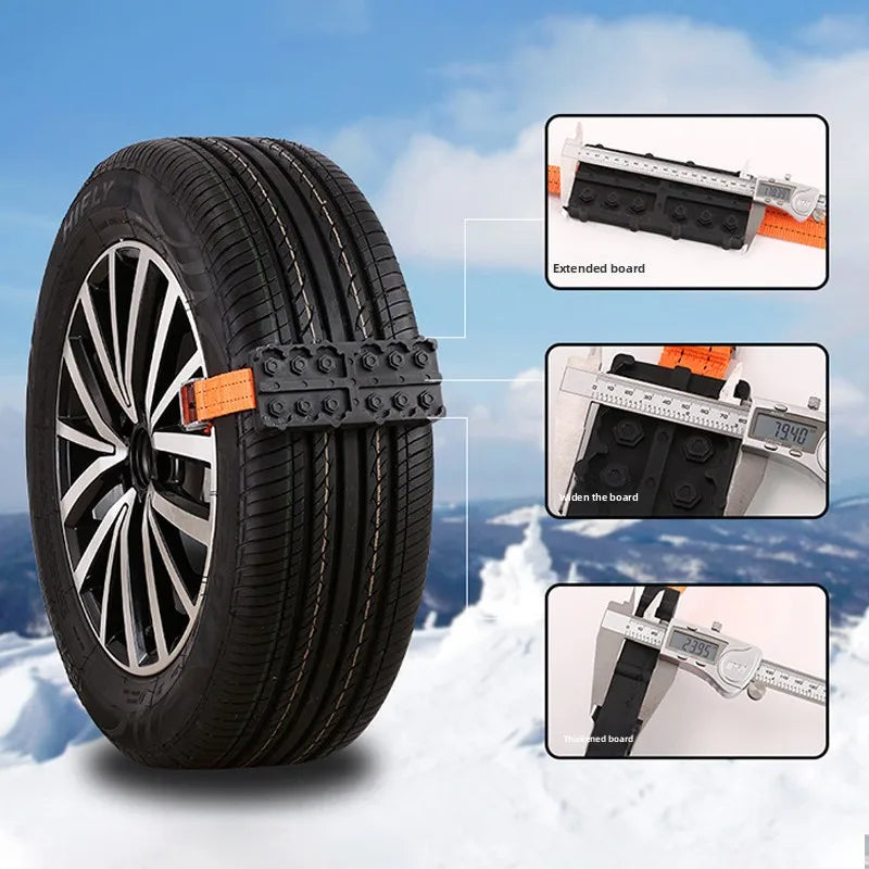 Anti Skid Tire Chains Car Snow Chains Straps Emergency for Snow Sand Mud Ice Traction Blocks Rescue Tool for Truck Oasis Select