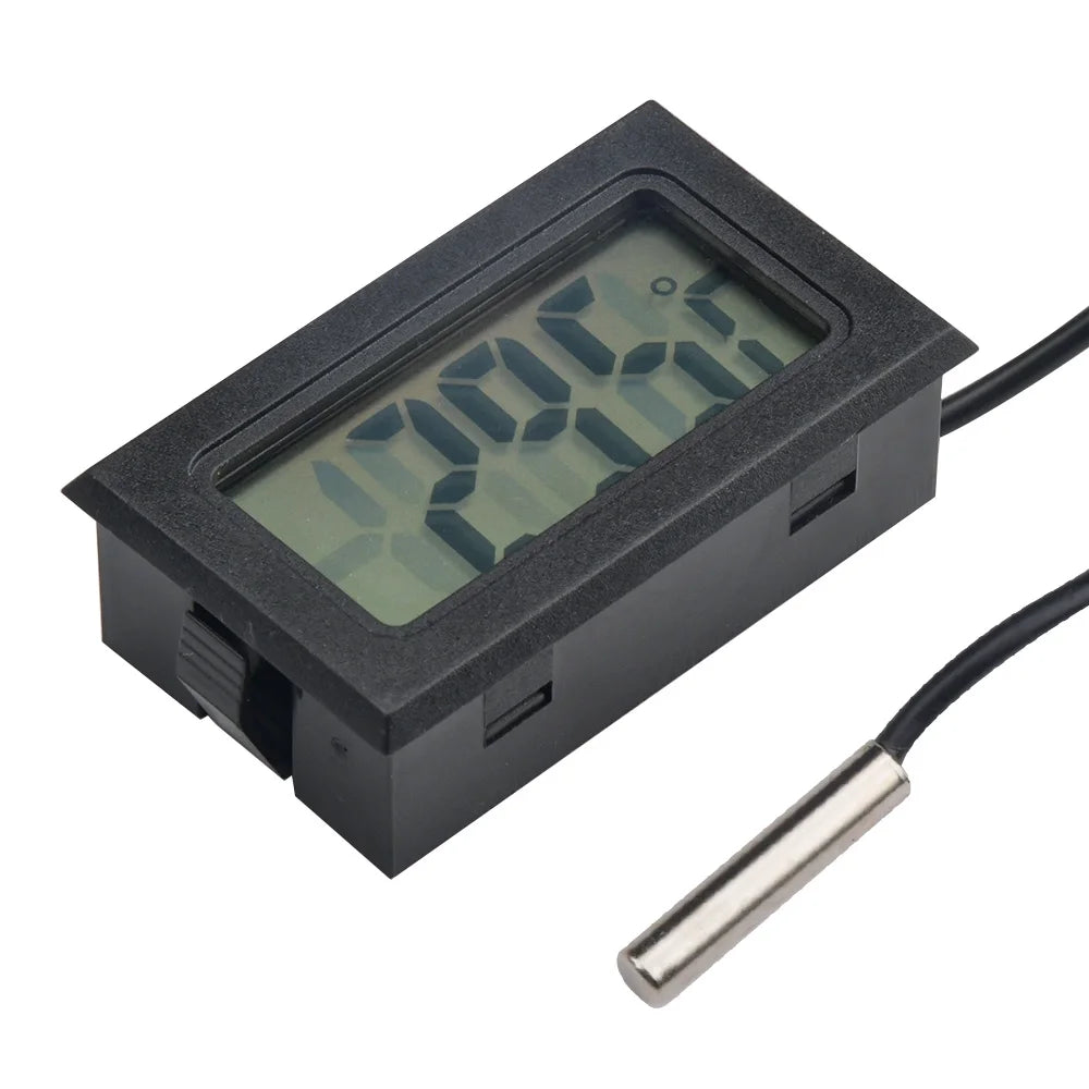 FY-10 LCD Digital Thermometer Aquarium Car Water Bath Temperature Tester Detector Monitor Embedded 1M Temperature Senor Cable Oasis Select