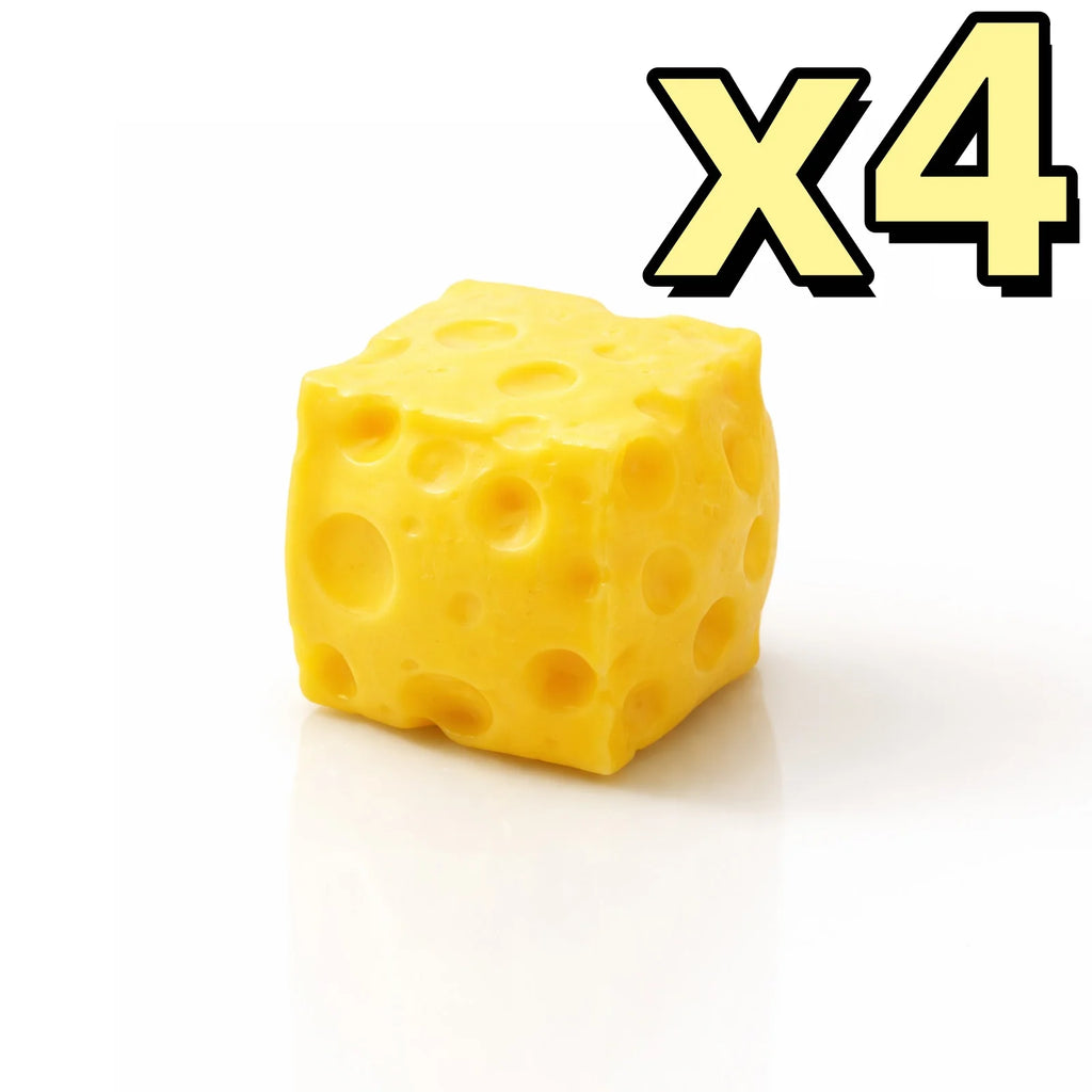 Squishy Cheese Squeeze Toy Relieve Anxiety Stress Ball Simulated Food Adult Kid Friendly Soften Shapeable Fingertip Sensory Toys Oasis Select 4pcs