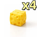 Squishy Cheese Squeeze Toy Relieve Anxiety Stress Ball Simulated Food Adult Kid Friendly Soften Shapeable Fingertip Sensory Toys Oasis Select 4pcs