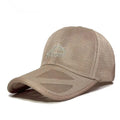 Lightweight Adjustable Mesh Baseball Cap Casual Style Wide Brim Golf Mesh Hat Breathable Sun Protection Cozy Tide Hat Running Oasis Select Beige