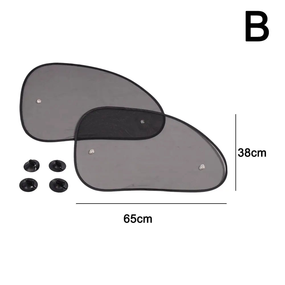 2-Pack Mesh Car Side Window Sun Shades – UV & Heat Blocking Car Window Sun Shade Oasis Select B