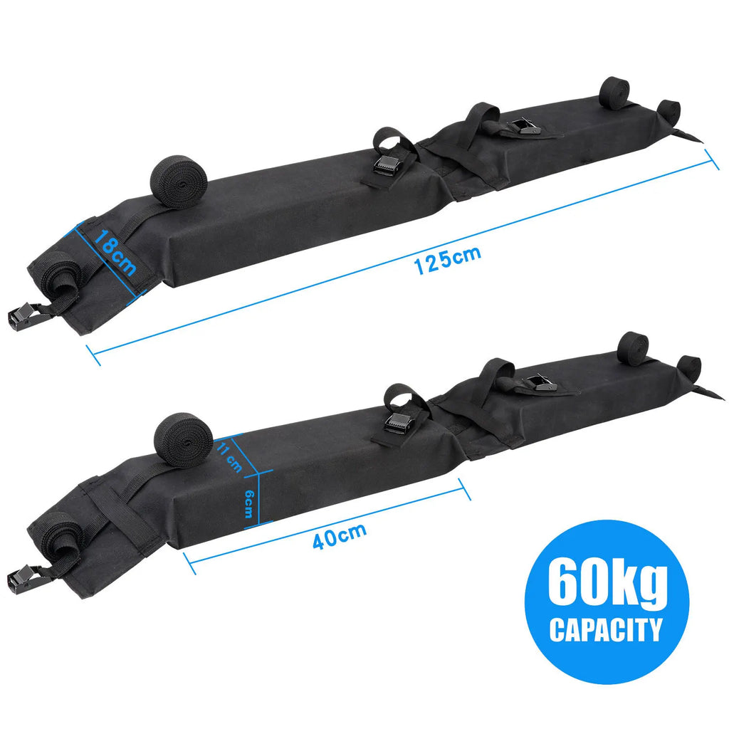 Car Soft Roof Rack Pads for Kayak Surfboard SUP Canoe Luggage Carrier SUV Crossbar Windsurfing Camping Cargo Tie Down Straps Oasis Select