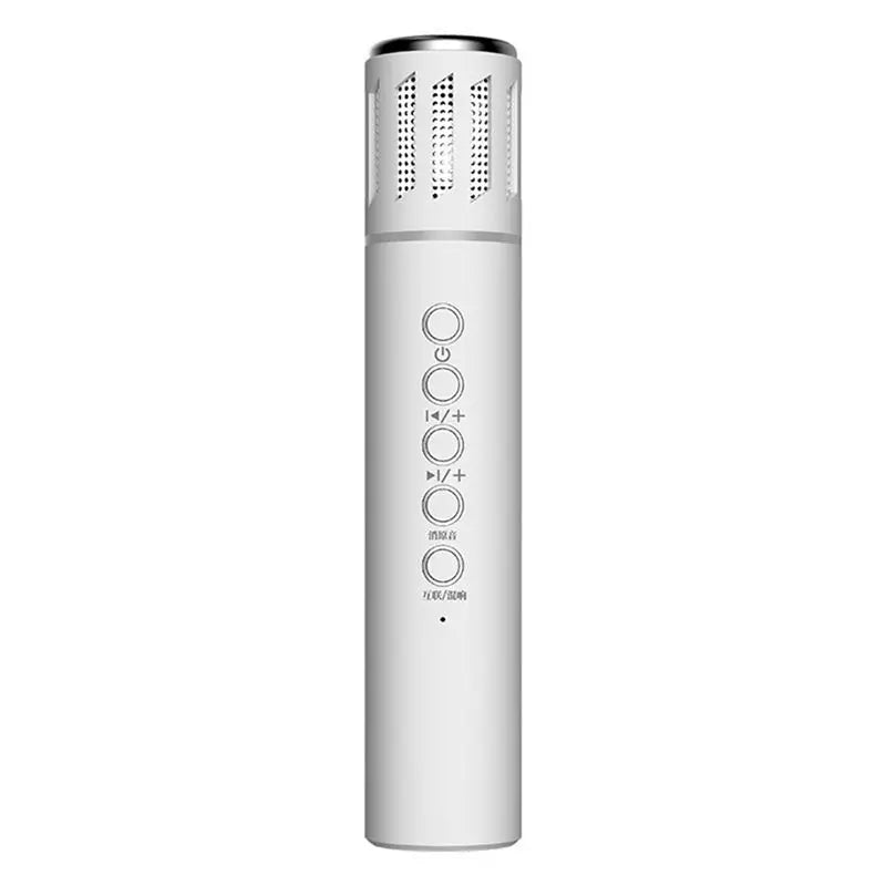 LIKE WISH Microphone Bluetooth Microphone Portable Hand-Held Colorful Light Home KTV Karaoke White Oasis Select White